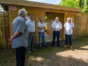 Inauguration du rucher pédagogique sur le Marais du Cassan et de Prentegarde en 2022.