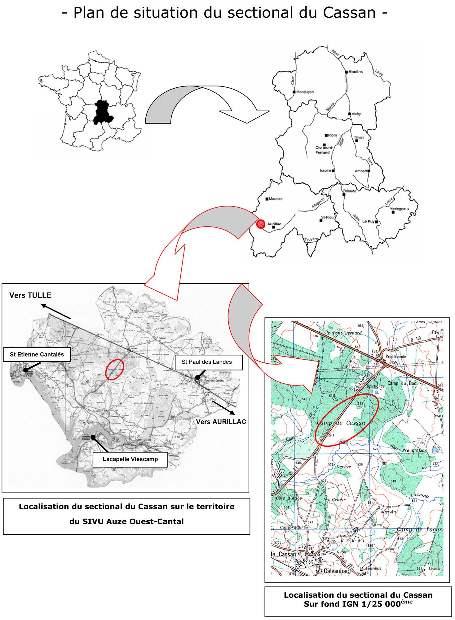 Plan de situation Marais du Cassan